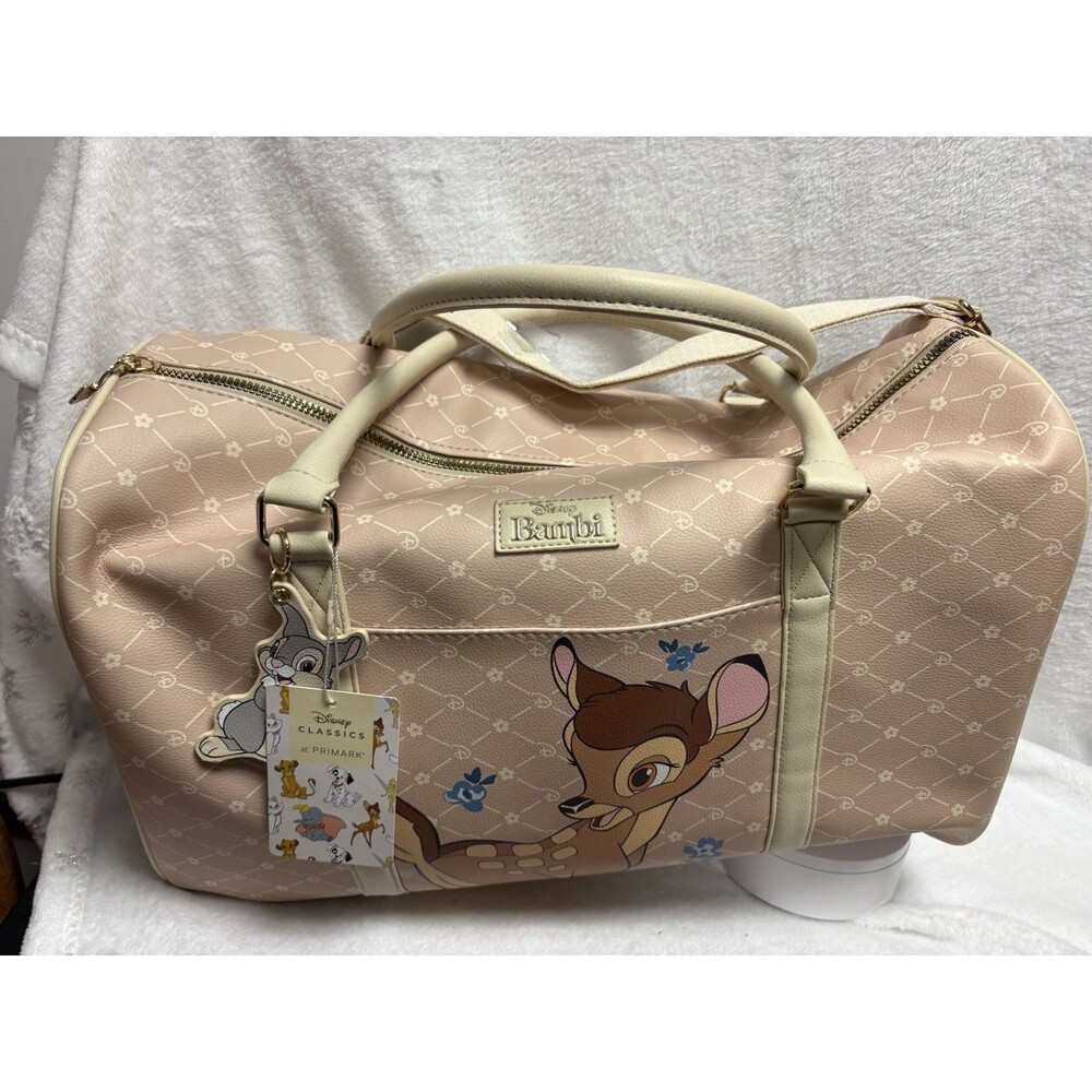 Disney Bambi Primark Duffel Bag Weekender Travel Gym Bag Blush Pink NWT Thumper